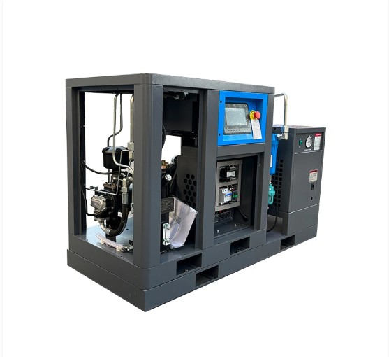 Combinatorial 10HP 7.5KW PM VSD screw air compressor with air dryer - Image 3